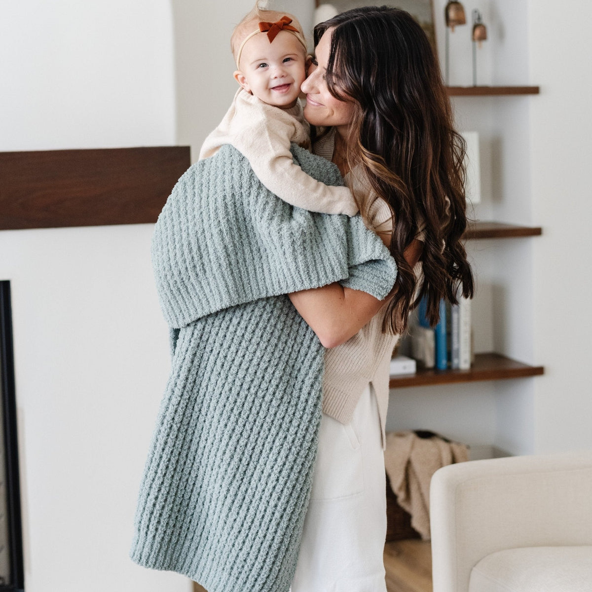Waffle Knit Receiving Blankets — Saranoni