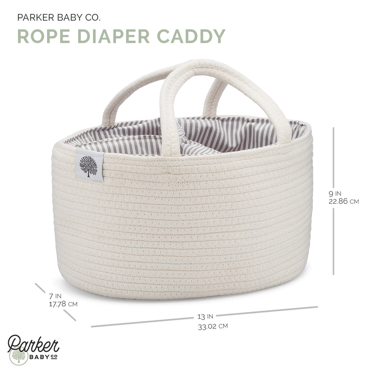 Rope Diaper Caddy — Parker Baby Co.