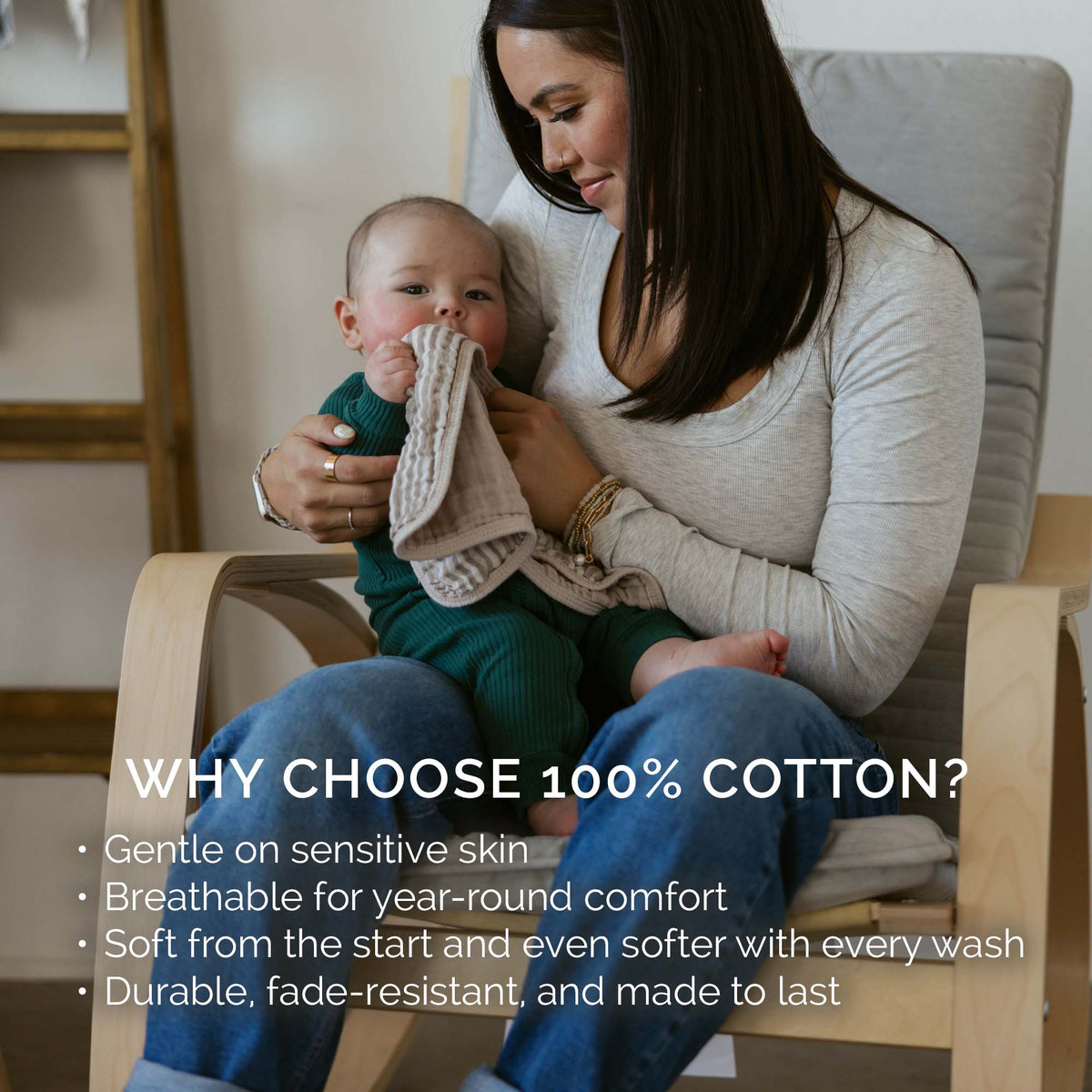 White Set - Muslin Burp Cloths (4 Pack) — Parker Baby Co.