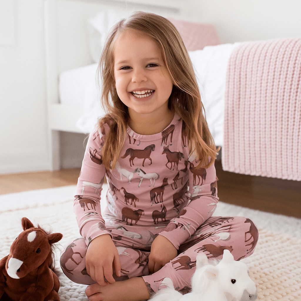 Wild Horses Big Kid Pajama Set — Sweet Bamboo