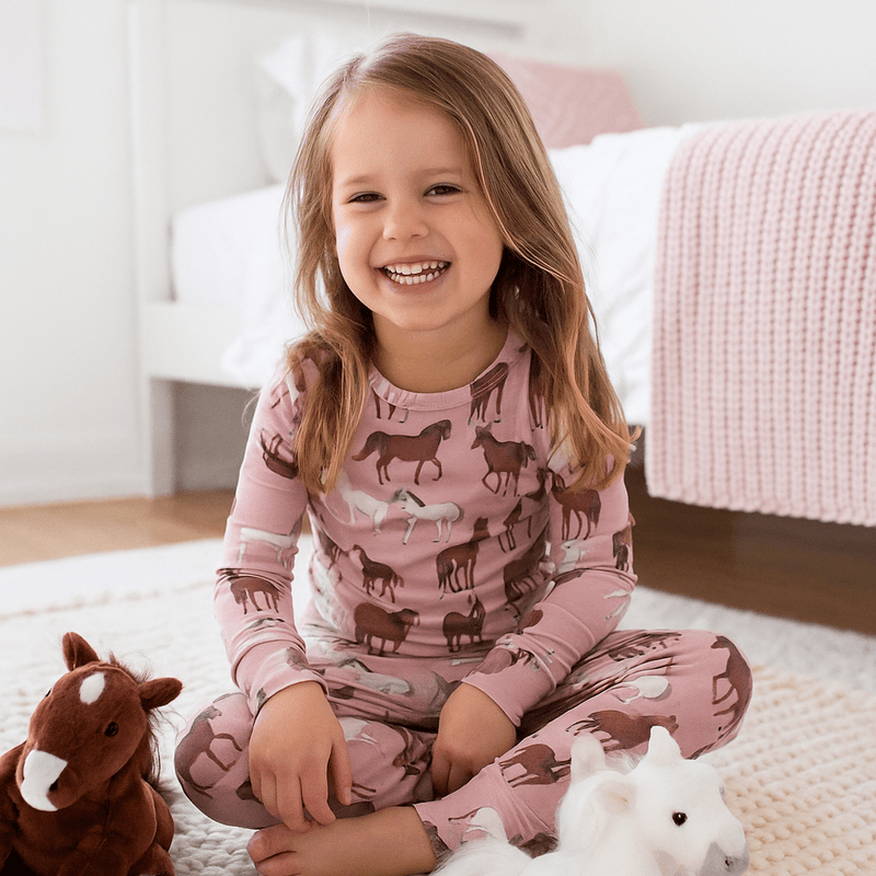 Wild Horses Big Kid Pajama Set — Sweet Bamboo