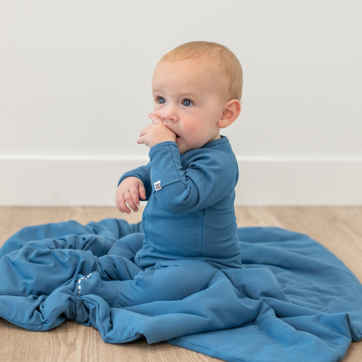 Zipper Footie Captain Blue — Sweet Bamboo