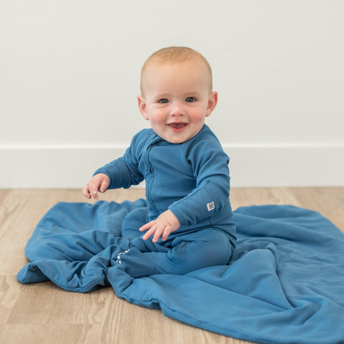Zipper Footie Captain Blue — Sweet Bamboo