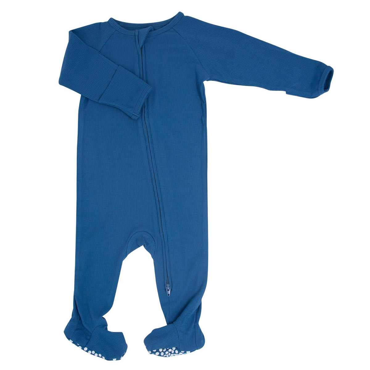 Zipper Footie Captain Blue — Sweet Bamboo