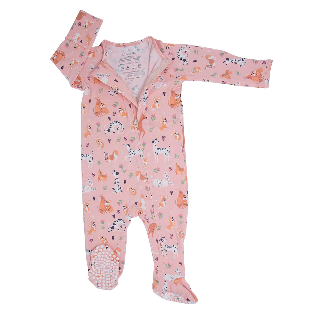 Dalmatian Poodle Puppy Zipper Footie — Sweet Bamboo