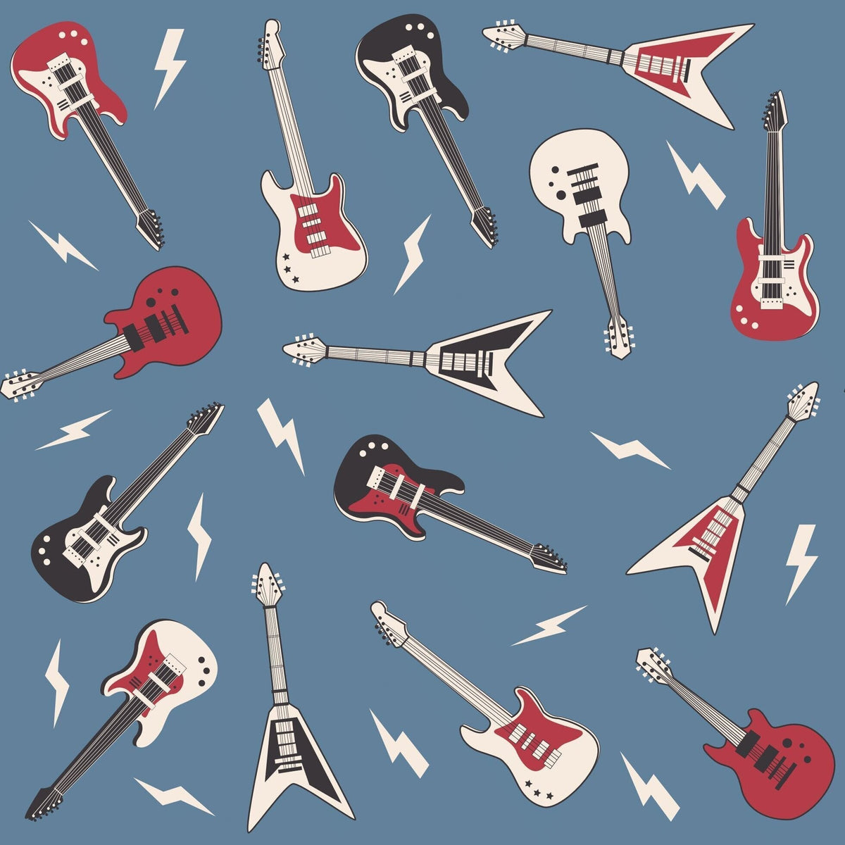 Electric Guitars Rockstar Zipper Footie — Sweet Bamboo